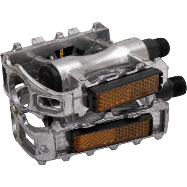 Педаль 20"-28"  алюминиевая на подшипниках с катафотом "МТВ-спортивная".