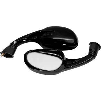 Зеркала (066/057) пласт. "Каплевидные" чёрные  (упак 40 ком)