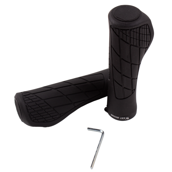 Грипсы West Biking, алюминиевый замок, длина 135 мм, ширина 32 мм