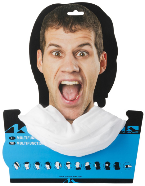 Бандана 5-715196 дыш. полиэстер с микрофиброй 24х48см б/шов. WHITE белая M-WAVE