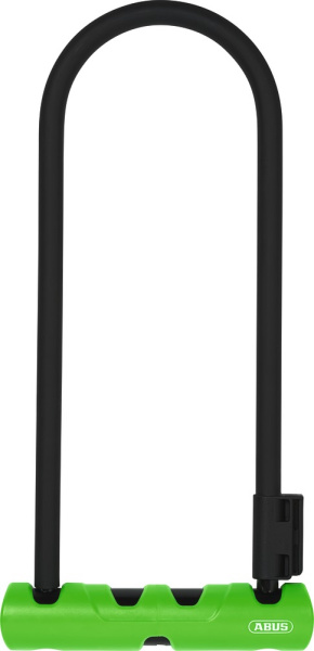 Замок U-образный с ключом 14х230х110мм ABUS Ultra 410/170HB GN SH34, с кроншт, класс защиты 8/15, 1000гр, черно-зеленый, 05-0034591