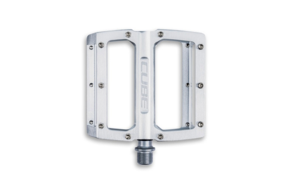 Педали CUBE ALL MOUNTAIN, фрезер. алюм. пром. подш. серебр. матовые, код 14160