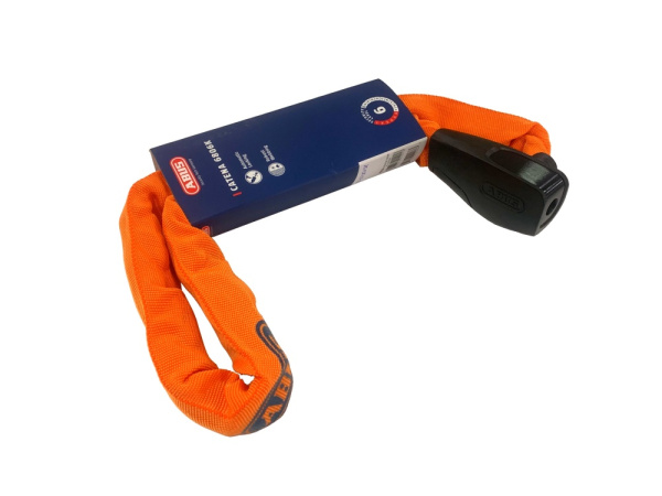 Замок цепной с ключом 6х850мм ABUS NEON OG 6806K (square Chain) класс защиты 6/15 850гр оранжевый, 05-0090291