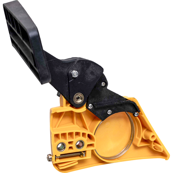 Узел тормозной с крышкой CANFLY в сборе для бензопил Partner 350 и 351, (OEM 5451399-01)