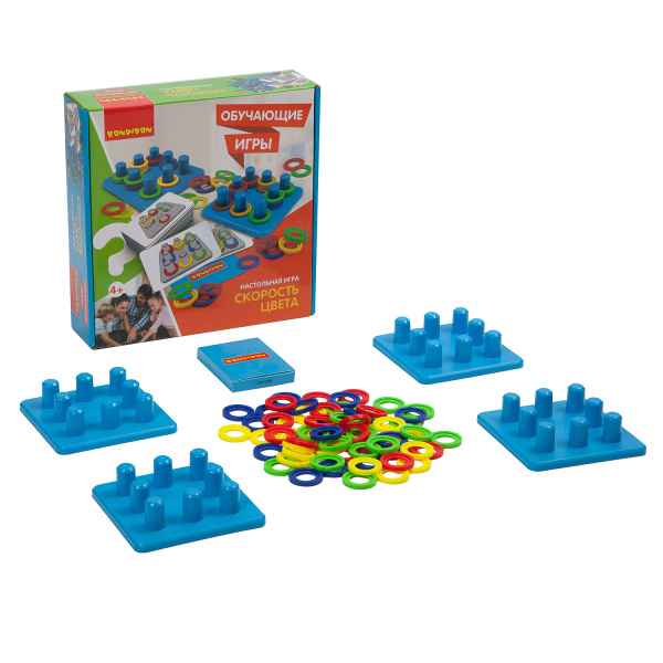 Обучающие игры Bondibon Настольная игра СКОРОСТЬ ЦВЕТА