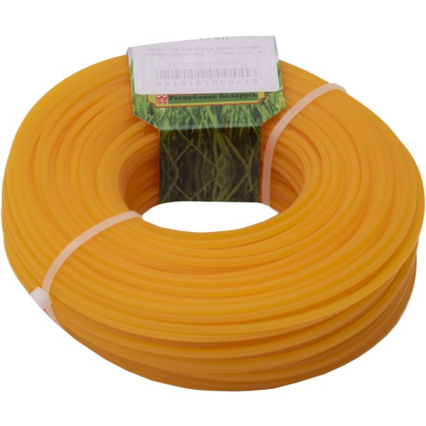 Леска для триммера MITA сечение квадрат диаметр 2,7 мм, моток 70 м, ЛТК 027070 MITA