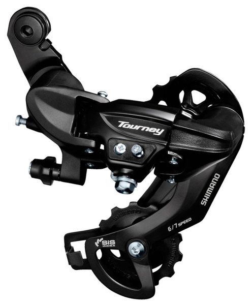 Переключатель задний Shimano Tourney TY300, 6/7ск., крепл. на ось, ERDTY300B