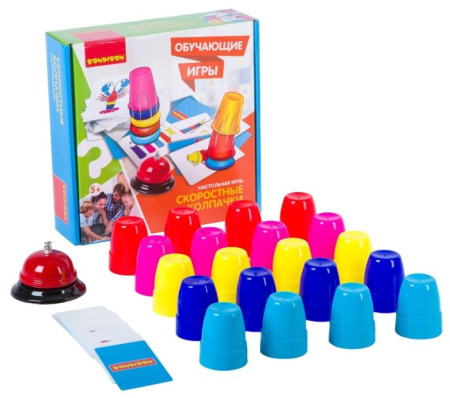 Настольная игра Bondibon «СОБЕРИ КОЛПАЧКИ»