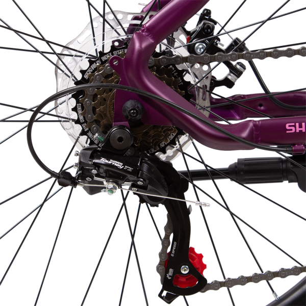 Велосипед GREENLAND DEMETRA 7S SUS, 24", рама 14", фиолетовый, горный, для взрослых