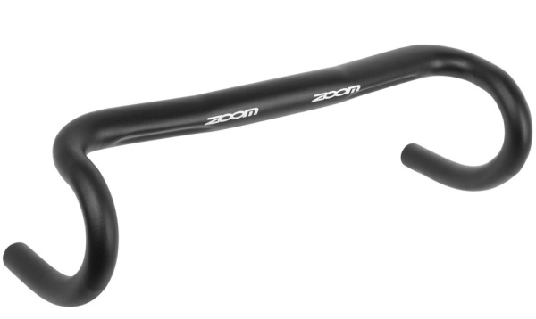 Руль ZOOM RACING алюм. 5-403927, "баран" усилен. 31,8x425мм 289г мат. черный
