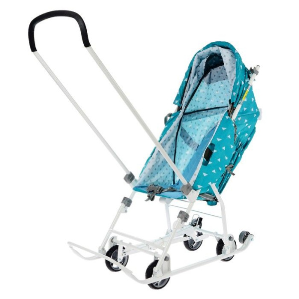 Санка- коляска Умка 3-1, АРТ. УЗ-1/6  бирюзовый  с треугольником