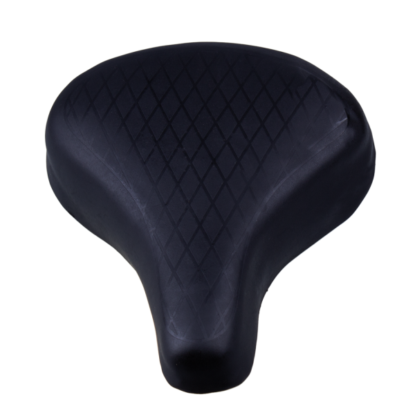 Седло 24-28" прорезиненное, чёрное в ромбик (пружины на металлической основе) модель: 016-003