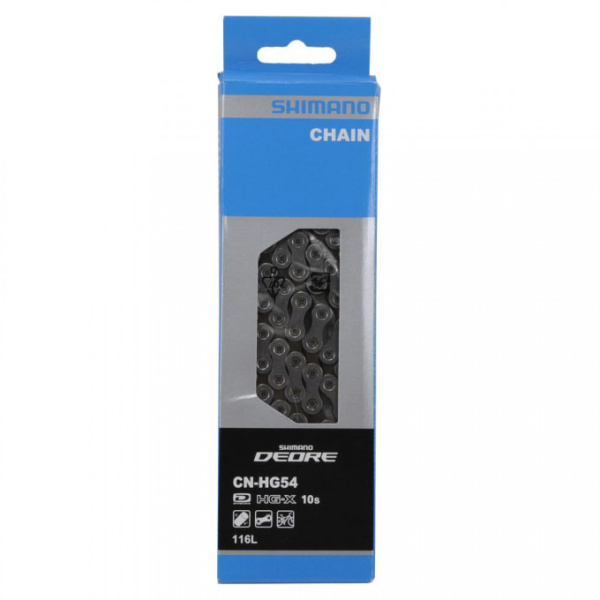 Цепь Shimano Deore, CN-HG54, 10ск, 116 зв., амп.пин 1шт.. Артикул ICNHG54116I