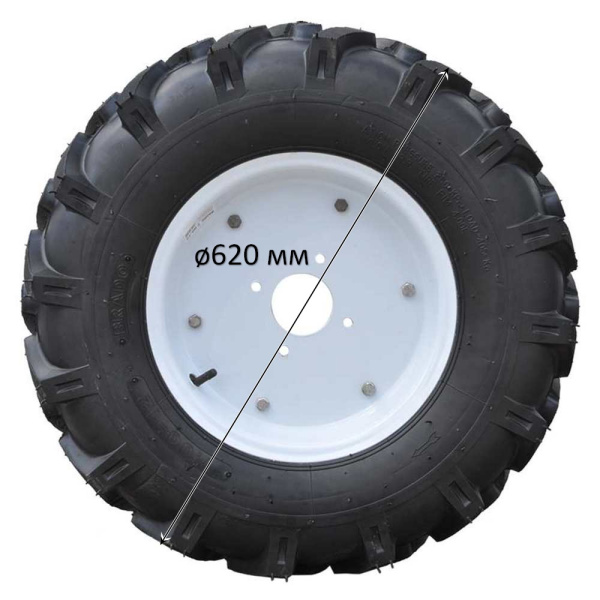 Колесо пневматическое TITAN 7.00-12 для культиватора  (елочка) в сборе,  диаметр 610 мм, ширина 140 мм, вес 12 кг, для мотоблоков, Артикул 309007