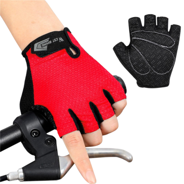 Велосипедные перчатки West Biking, лайкра, искусственная кожа, микрофибра, спандекс, застежка velcro