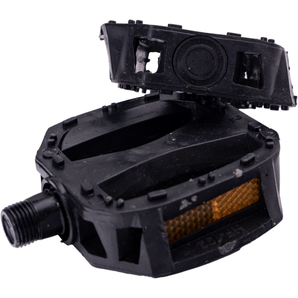 Педали HF-899, пластик, ось 1/2 ", черные, с отражателями, 100*73*24 мм