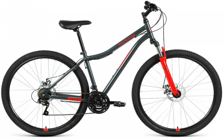 Велосипед ALTAIR MTB HT 29 2.0 D (29" 21 ск. рост. 19") 2022, темно-серый/красный, RBK22AL29171