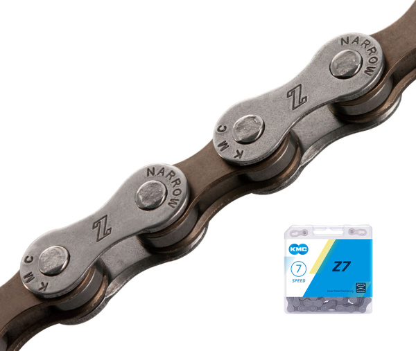 Цепь KMC 6-7ск. Z7 велосипедная 1/2"x3/32" (В БОКСЕ)