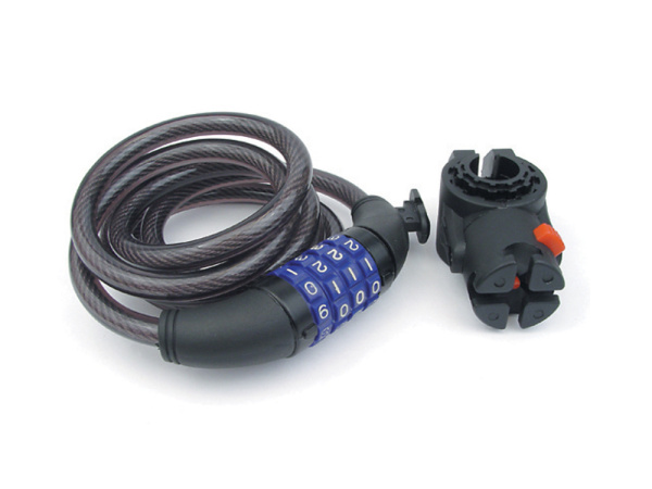 Замок 8-17060210 вело кодовый (4 разряда) ASL-23 10х1500мм (10) полупрозр. AUTHOR