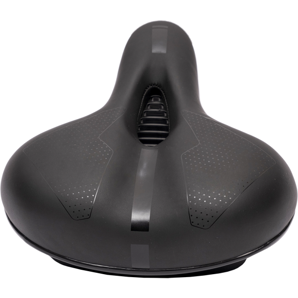 Седло 09-200829 комфортное, с замком 250x210мм мягкое, широкое, 641гр, черное HORST