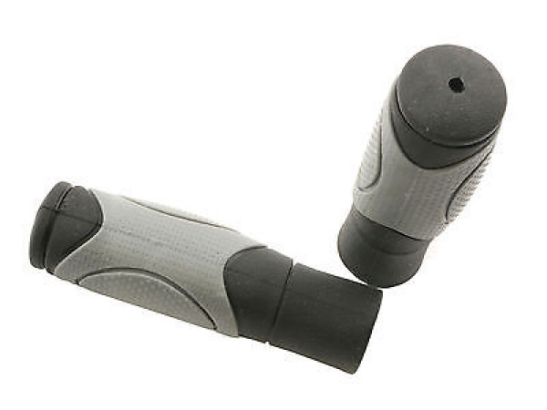 Ручки .С44 на руль 3-129 резиновые 125мм эргоном. 2-х комп. черно-серые CLARK`S NEW