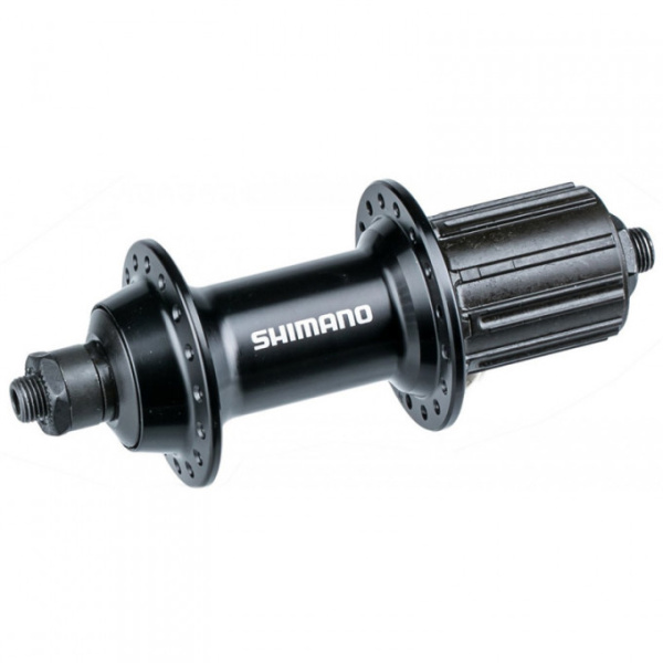 Втулка задняя Shimano RS400, алюм. 32отв, под кассету 10/11ск, с эксц., R-QR, 168мм, серебр., EFHRS4