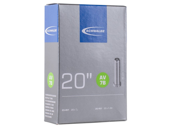 Камера. 20 авто 05-10416290 20x1,00 AV7B (23/25-451) IB AGV 40mm. SCHWALBE
