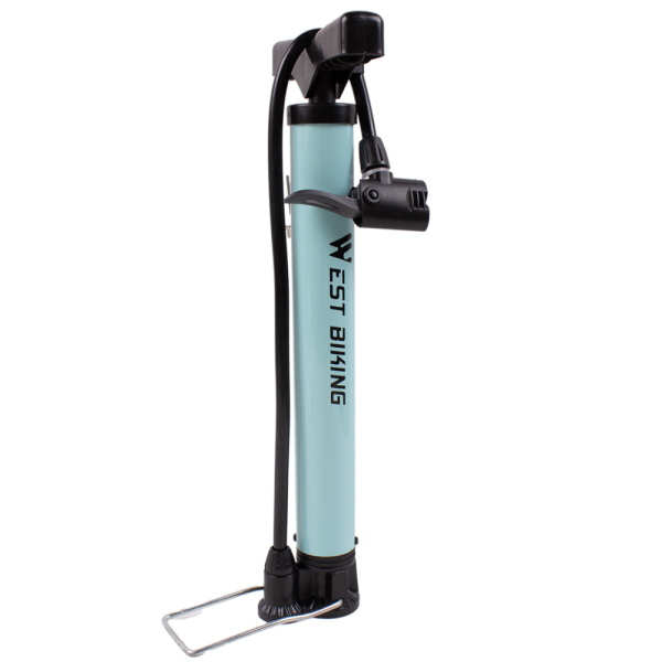 Насос ручной напольный велосипедный, 34х320мм, алюм, West biking