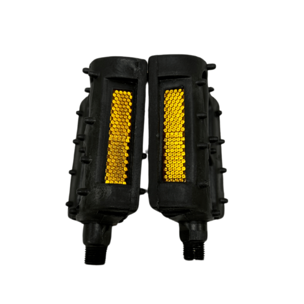 Педали пластик, черные, широкие, метрическая резьба, 65130,  Deepak