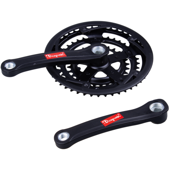 Шатуны Deepak 3зв. 28х38Тх48Т, 170мм, квадрат, стальные в пласт. оболочке, черные,  (упак=10компл.), цена за 1компл. - 22р., от упак=19,80р