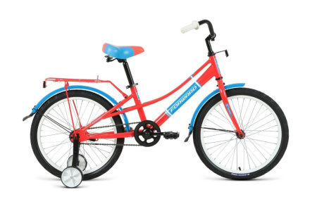 Велосипед FORWARD AZURE 18 (18" 1 ск.) 2022, коралловый/голубой, IBK22FW18126