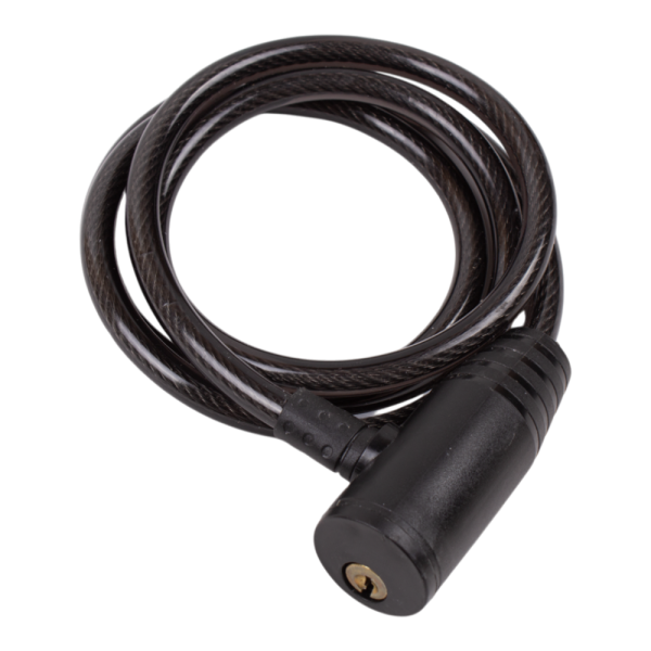 Замок тросовый с ключом Ø 8*1500 (004) цвет черный