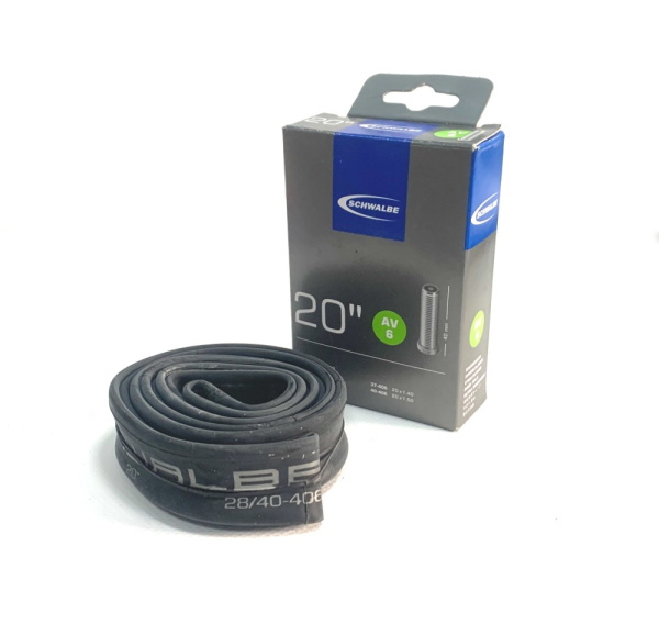 Камера 20х1,1/1,6 (28/40-406) IB AGV 40mm велосипедная Schlauch Schwalbe AV6