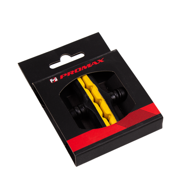 Колодки тормозные v-brake 5-361765 цветные симетр. 70мм (20) черно-желтые PROMAX