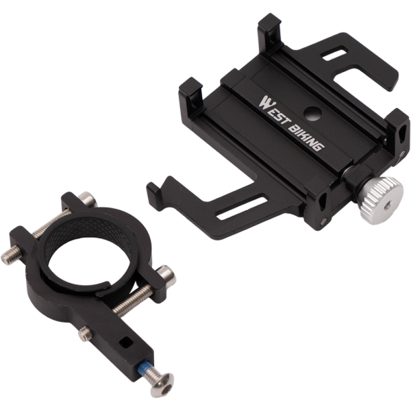 Держатель для мобильного телефона для телефонов 55-95мм, алюм. сплав+силикон, 5 точек сцепления, West Biking арт.0715066