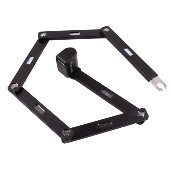 Складной велосипедный замок West Biking 80 см. для e-bike и велосипедов, сталь