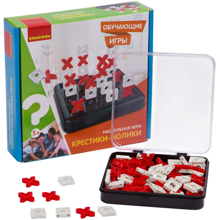 КРЕСТИКИ-НОЛИКИ - обучающая настольная игра Bondibon