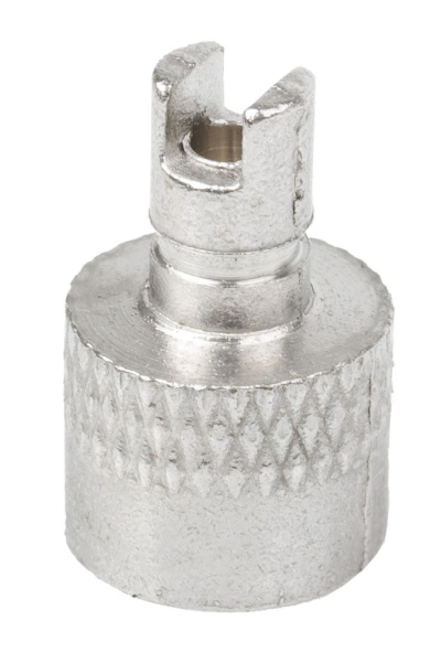 Колпачок для ниппеля 5-518819 авто 2в1 с ключиком д/монтажа/демонт. золотника ниппеля серебр. (1шт)