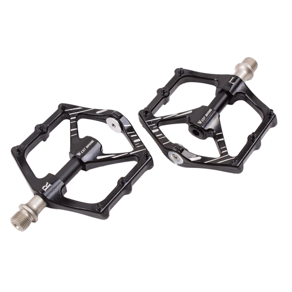 Педали West Biking, алюминиевый сплав, сталь, 13×11×2,5 см, ось M14×1,25 мм, вес 350 г