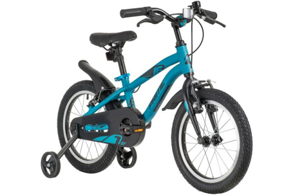 Велосипед NOVATRACK 16" PRIME алюм., синий металлик,  полная защита цепи, ножной тормоз, короткие кр