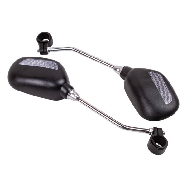 Зеркало вело овальное с отражателем металлич JY-102 \2 шт в упак.\,YH&SLW250220-2,