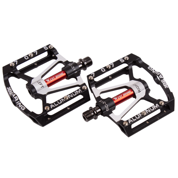 Педали West Biking, алюм сплав, размер 100×17×124 мм, ось M14×1,25 мм, вес 280 г