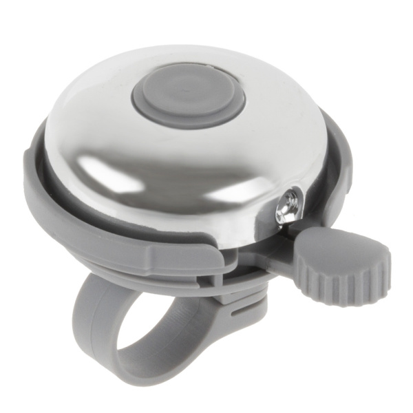 Звонок 00-170730 сталь/пластик H-017A D=53мм серо-серебристый глянц.