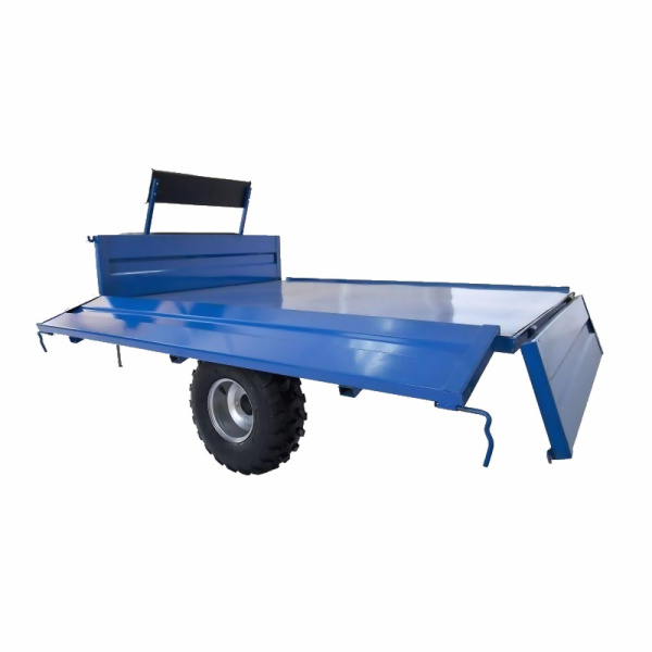 Телега ТПМ 3-333,широкое сидение,высокий вещевой ящик,650 кг,кузов-самосвал с тремя откидываемыми бортами,рама цельная Т-образная с разъемным водилом