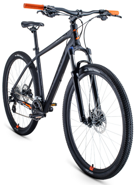 Велосипед FORWARD APACHE 29 X (29" 16 ск. рост 19") 2020-2021, черный матовый/черный, 1BKW1M39D006