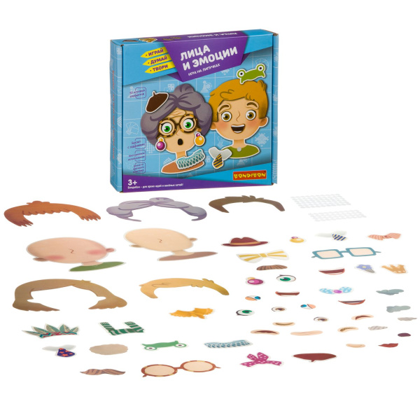 Игры на липучках BONDIBON *Лица и эмоции*