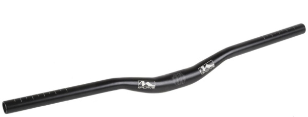 Руль M-WAVE алюм. 5-403500 МТВ широк. усил. изогн.10` со шкал. 22,2/31,8х700х30мм 297г анодир. черн.