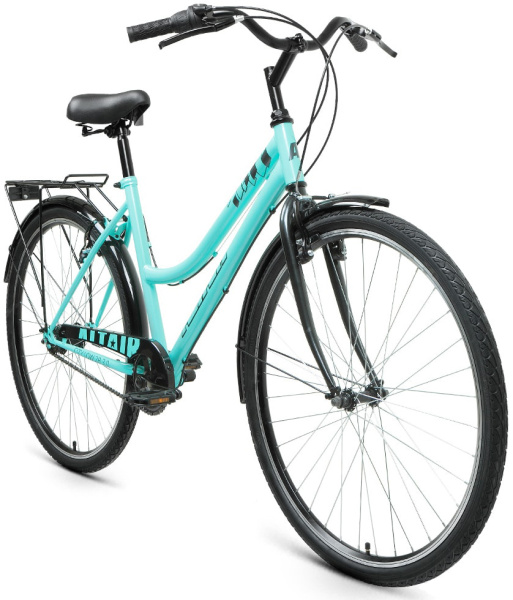 Велосипед ALTAIR CITY 28 low 3.0 (28" 3 ск. рост. 19") 2020-2021, мятный/черный, RBKT1YN83004