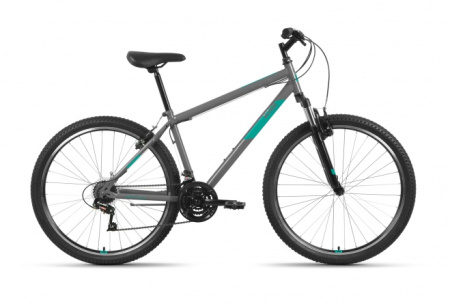Велосипед ALTAIR MTB HT 27,5 1.0 (27,5" 21 ск. рост. 17") 2022, темно-серый/мятный, RBK22AL27131