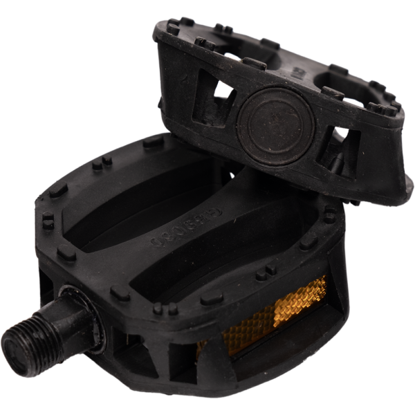 Педаль 16" (001) , с шариковым подшипником, с катафотами, резьба 9/16" (уп-ка 100 пар)